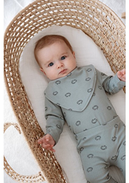 %100 Pamuk Yenidoğan Zıbın Takım Unisex Bebek Hediye Seti Uzun Kollu Düz Desen fiyatları