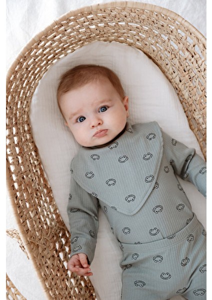 %100 Pamuk Yenidoğan Zıbın Takım Unisex Bebek Hediye Seti Uzun Kollu Düz Desen fırsatları