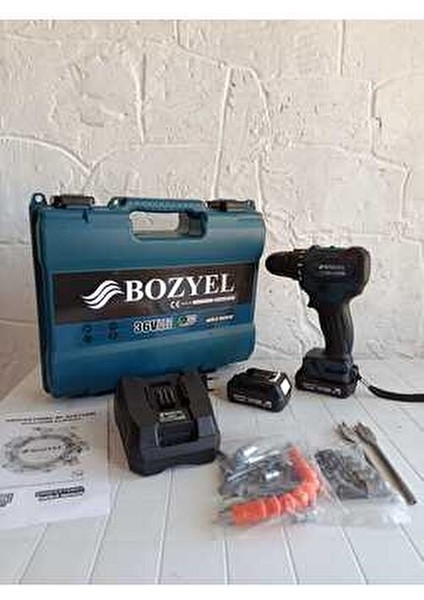 36 Volt Çift Akülü Şarjlı Matkap-Mini Canavar-Profesyonel Model-Setli-2 Yıl Garantili