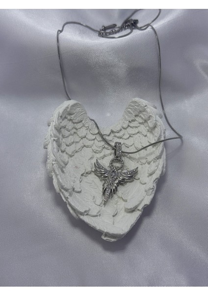 Angel Gümüş Çelik Kolye fırsatları