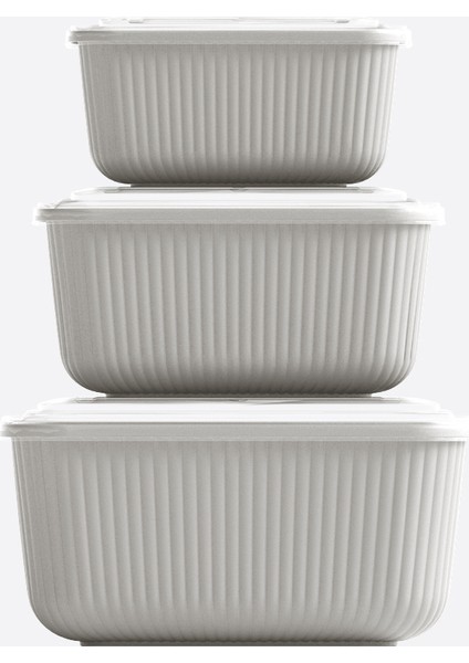 Iç Içe Geçmeli Snaplid Dikdörtgen Saklama Kabı (600 - 1100 - 1800 Ml) (Üçlü Set) fırsatları