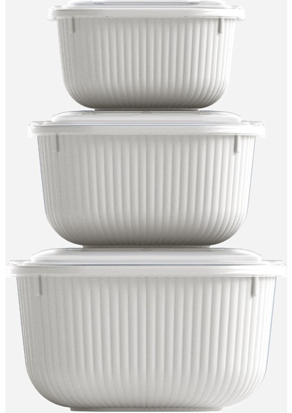 Iç Içe Geçmeli Snaplid Kare Saklama Kabı (600 - 1100 - 1800 Ml) (Üçlü Set) indirimleri
