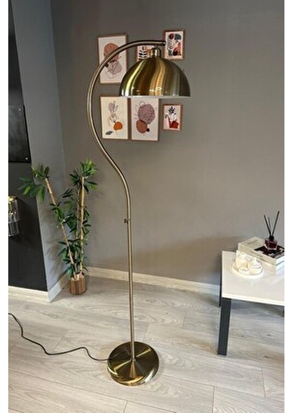 Eskitme Lambader Modern Dekoratif Metal Salon Oturma Odası Çalışma Odası Lambası