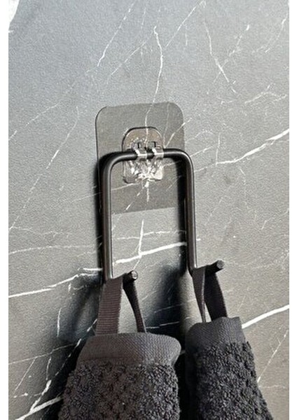 Yapışkanlı 2 Adet Çift Kancalı Banyo Mutfak Askısı Metal Askılık Duvar Askı Organizer fırsatları