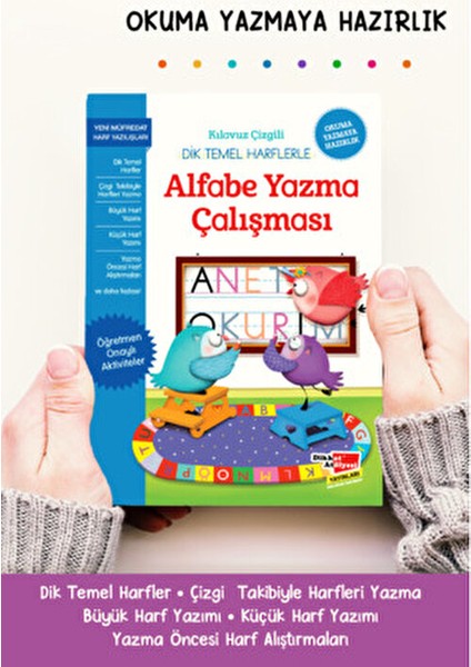 Kılavuz Çizgili Dik Temel Harflerle Alfabe Yazma Çalışması