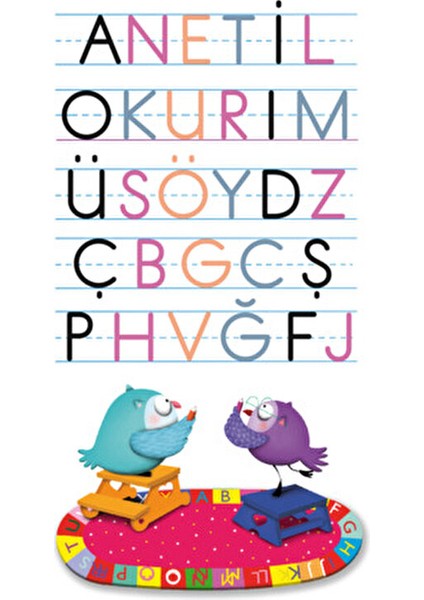 Kılavuz Çizgili Dik Temel Harflerle Alfabe Yazma Çalışması modelleri