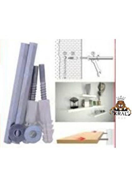 10CM Gizli Raf Tutucu - 8mm Çapında 1.kalite ''bir Takım Fiyatıdır'' modelleri