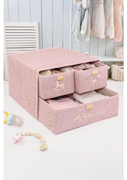 2 Katlı 3 Gözlü Dolap Içi Düzenleyici Çekmece Içi Dolap Bebek Odası Düzenleyici Organizer fırsatları