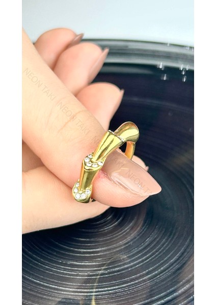 Zirkon Taşlı, Paslanmaz Çelik Yüzük 179, 19 Mm, Altın Rengi fiyatları