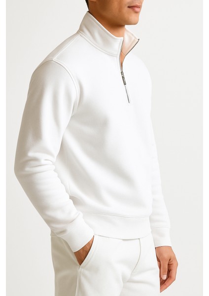 Yarım Fermuarlı Sweatshirt