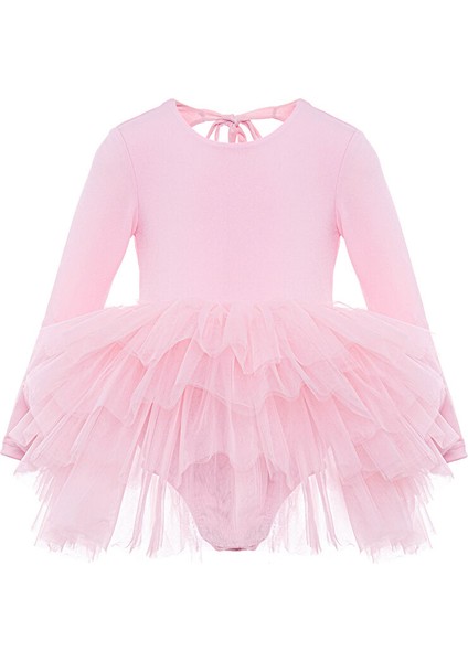 Pembe Sırtı Açık Tütü Elbise modelleri