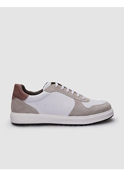 Beyaz-Bej Erkek Sneaker 123974