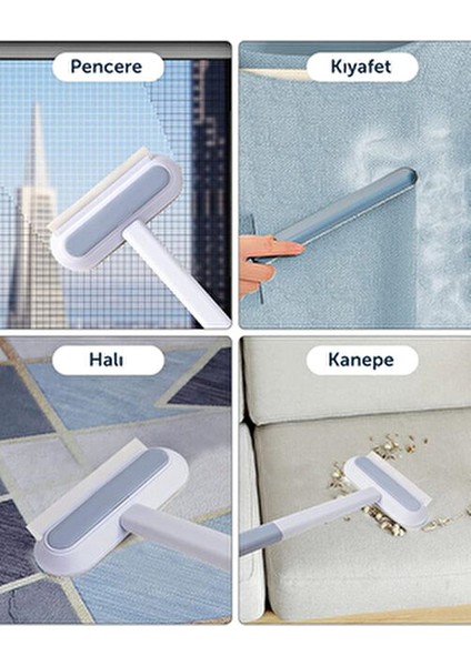 Çok Amaçlı Pratik Cam Temizleyici Kıl Tüy Toplayıcı Halı Kanepe Koltuk Temizleyici (2 Adet) modelleri