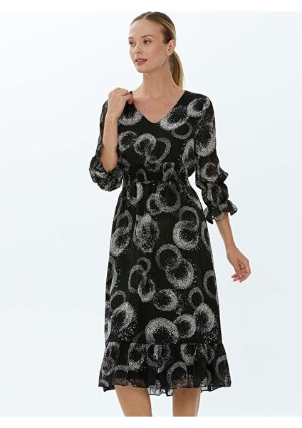 V Yaka Emprime Standart Siyah Kadın Elbise 22KSL7200 fiyatları