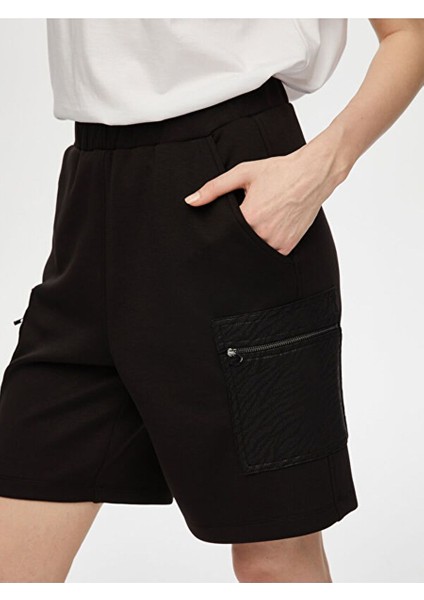 Baskılı Cep Detaylı Örme Şort S25SRT001 fırsatları