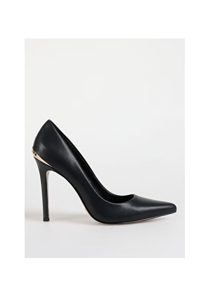 Siyah Kadın Deri Stiletto 77RA3S01ZPA33899