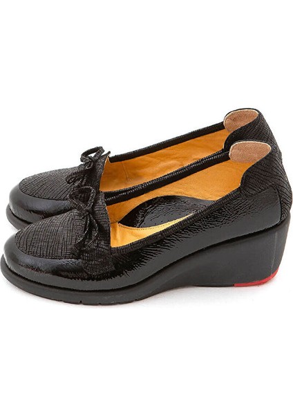 Kadın Hakiki Deri Siyah Comfort Ayakkabı