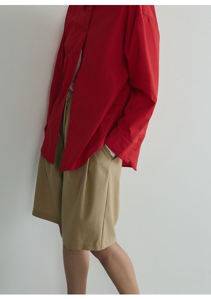Kırmızı Kadın Oversize Gömlek 418136766 R001 fırsatları