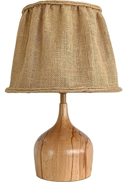 Netcham Kahverengi Ahşap Abajur