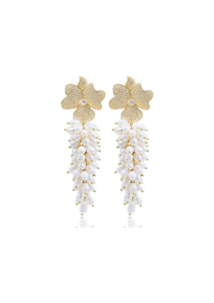 Braısle Salkım Inci Küpe