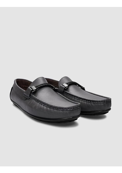 Gri Erkek Deri Loafer 115113 fiyatları