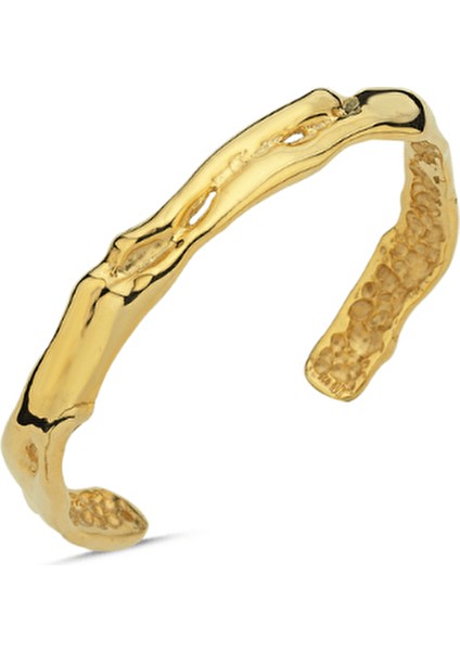 Medusa Ince Kelepçe Bileklik Gold