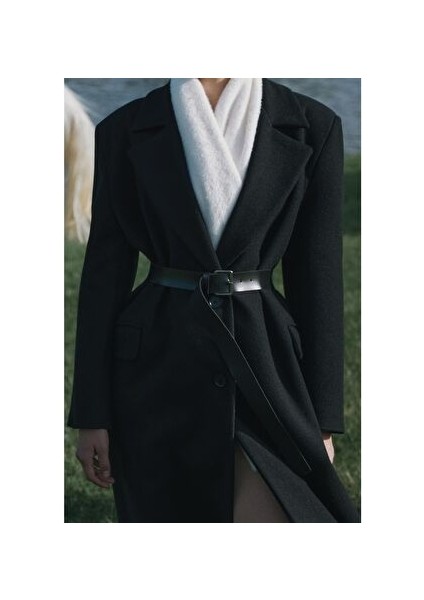 Siyah Kare Tokalı Uzun Kemer modelleri