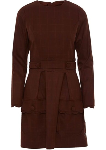 Cep Detaylı Mini Elbise