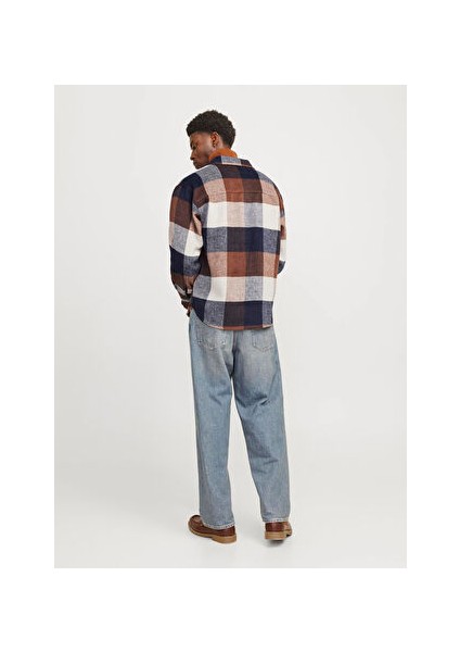 Lacivert Erkek Gömlek Relaxed Gömlek 12257199_JJEBRADLEY Ollıe Overshırt fiyatları