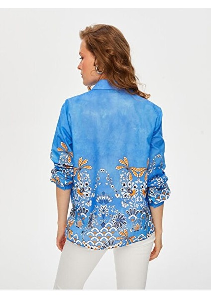 Eteği Etnik Desen Pamuk Vual Gömlek S25GML058 fiyatları