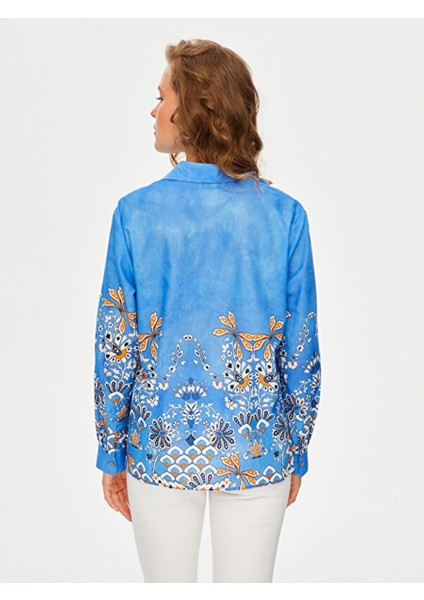 Eteği Etnik Desen Pamuk Vual Gömlek S25GML058 fırsatları