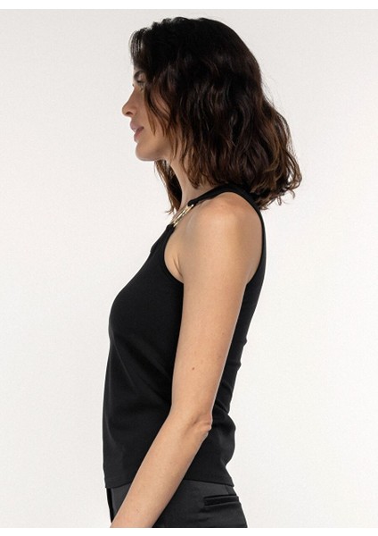 Toka Detaylı Halter Yaka Top fırsatları