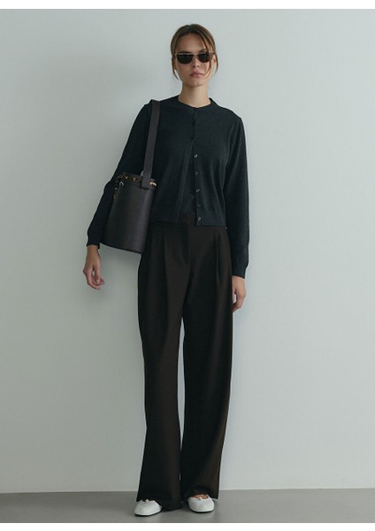 Kahverengi Kadın Geniş Fit Pantolon 418136764 R029 fiyatları