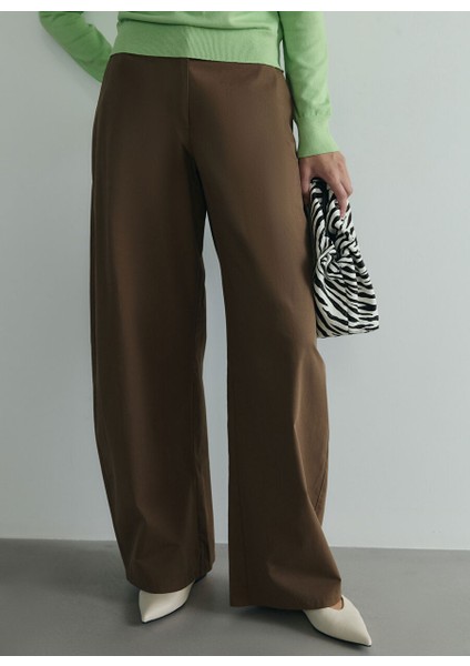 Kahverengi Kadın Normal Pantolon 418136672 R012
