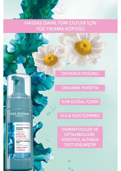 Yüz Yıkama Köpüğü-Hassas Cilt-Pure Algue Sensitive Yatıştırıcı Botanik Kompleks 150ML indirimleri