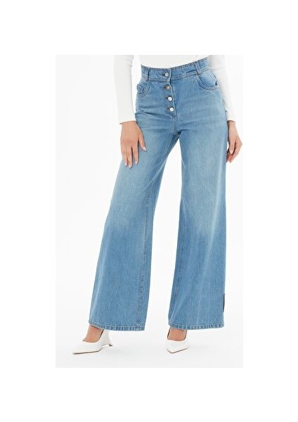 Jagron Detaylı Cebi Nakış Detaylı Bol Paça Jean fiyatları