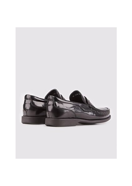 Siyah Erkek Deri Loafer 21214 modelleri