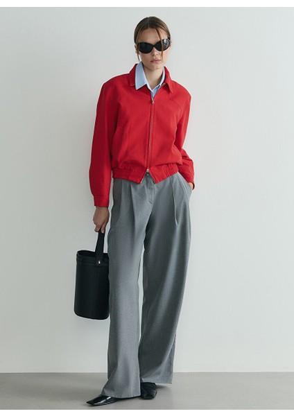 Gri Kadın Geniş Fit Pantolon 418136764 R025 fiyatları