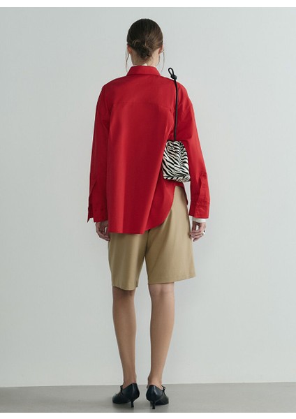 Kırmızı Kadın Oversize Gömlek 418136766 R001 indirimleri