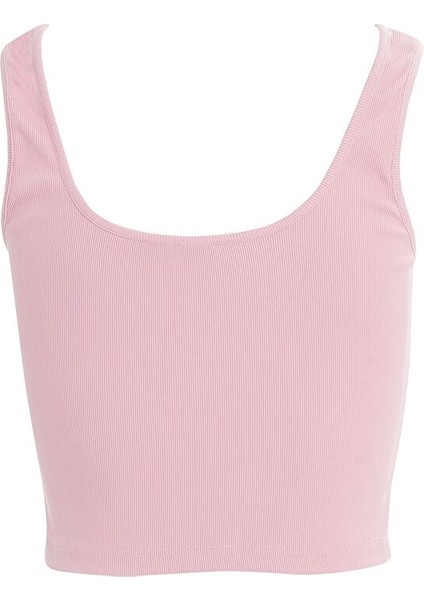 Basıc Askılı Pembe Crop Top modelleri