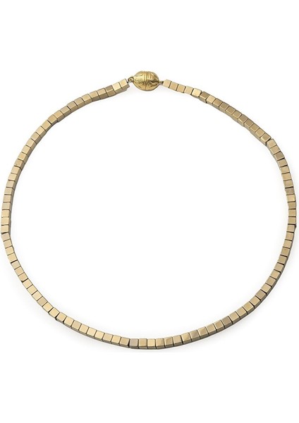 Lidya Altın Rengi Doğal Taş Kadın Kolye