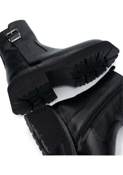 Kadın Hakiki Deri Siyah Floter Casual Bot indirimleri