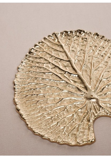 Lotus Yaprağı Şeklinde Pirinç Kaplama Tütsülük Dekoratif Obje 10 cm modelleri