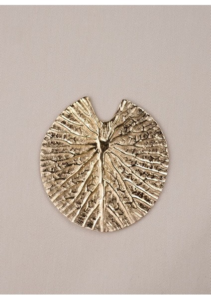 Lotus Yaprağı Şeklinde Pirinç Kaplama Tütsülük Dekoratif Obje 10 cm fırsatları