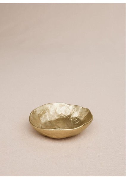 Mat Pirinç Döküm Doku Efektli Yuvarlak Dekoratif Obje 8 cm fiyatları