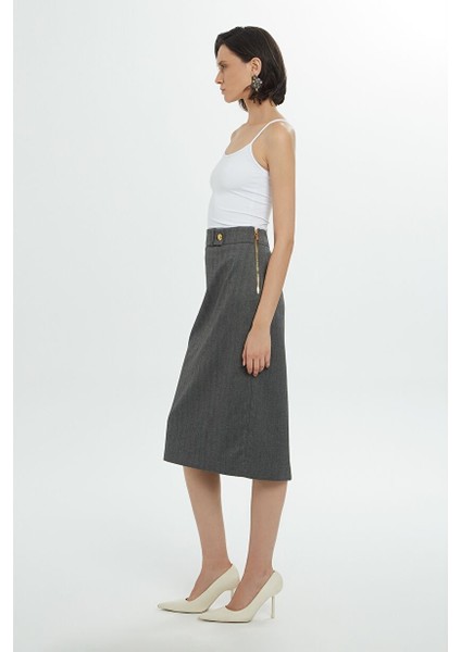 Fermuarlı Midi Kalem Etek fiyatları