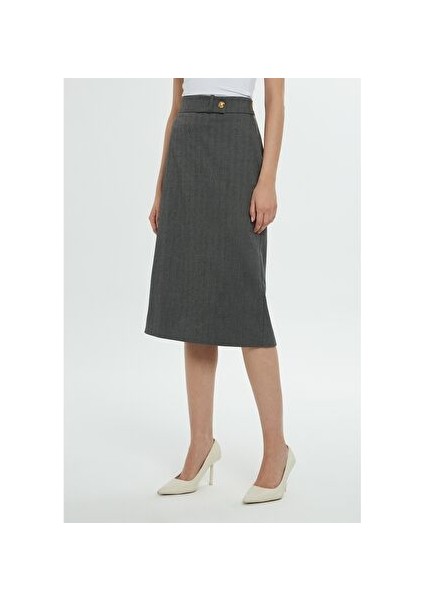 Fermuarlı Midi Kalem Etek modelleri