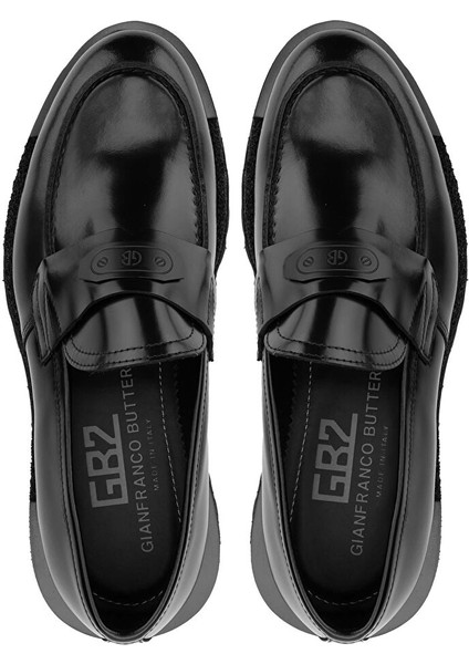 Erkek Hakiki Deri Siyah Loafer Ayakkabı indirimleri