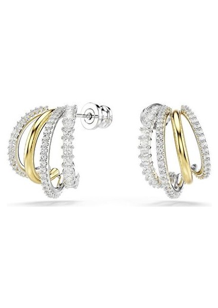 5689718 Swarovski Küpe Hyperbola:pe Mn Hoop 4 Whıte/mıx