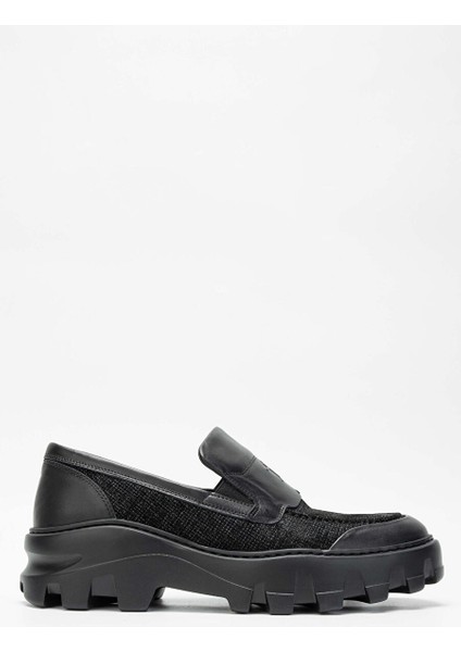 Siyah Erkek Deri Loafer 698 1061-6 Erk Ayk SK23/24